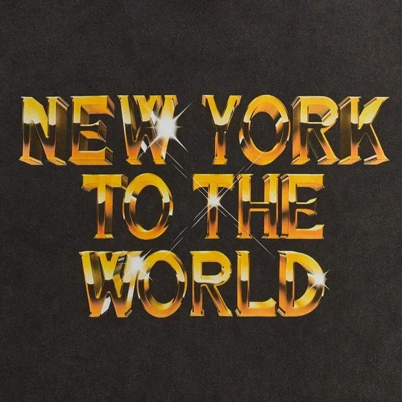 Kith for New York Knicks Gold Vintage Jones Tee Black Cotton T-Shirt Size XL